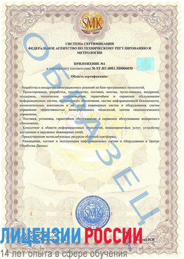 Образец сертификата соответствия (приложение) Артем Сертификат ISO 27001